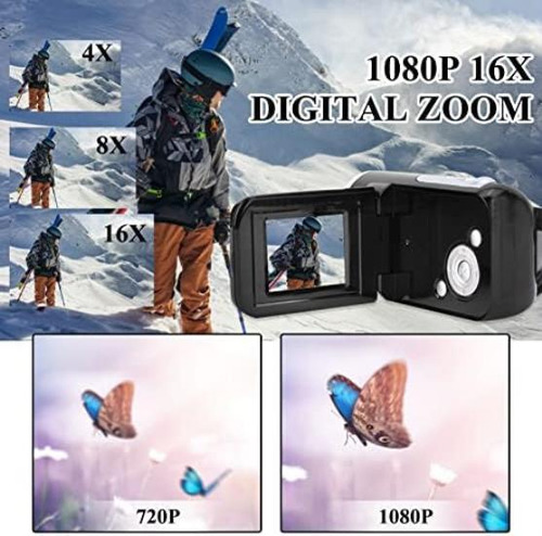 Videocámara Digital 16x Hd, Videocámara Digital Portátil Par