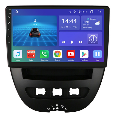 Estéreo Carplay 2+32g Para Peugeot 107 2005-2014