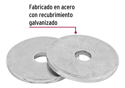Bolsa Con 1 Kg De Arandelas Planas De 1/8 De Acero Fiero
