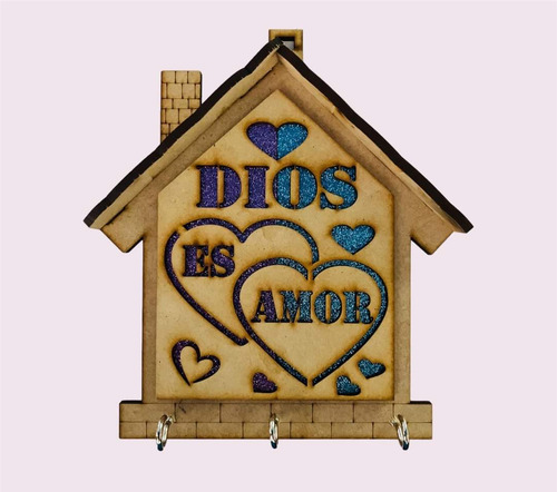 Portallaves Cristianos Madera Café Varios Modelos