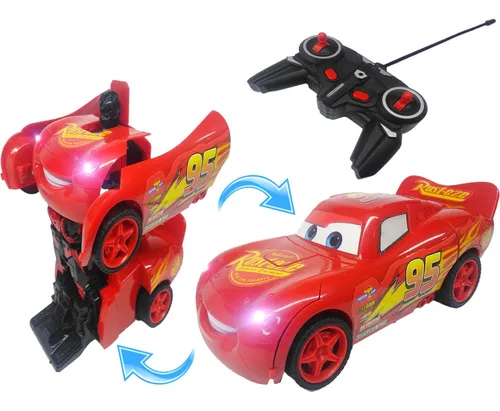 Rayo Mcqueen Carro Transformers Cars Control Remoto Luces Env o