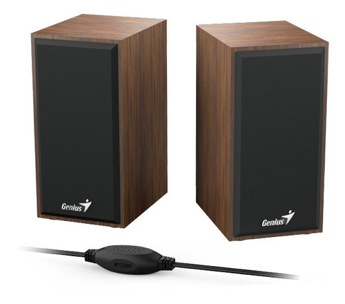 Imagen 5 de 5 de Parlantes Genius Usb Sp-hf180 6w 2.0 Color Madera