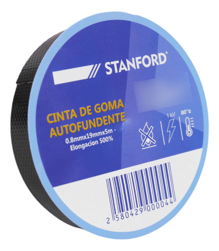 Pack 10 Huincha De Goma Autofundente 0.8mmx19mmx5mt Stanford