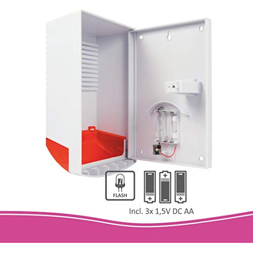 Sirena De Alarma Falsa Ads1f Luz Led Intermitente