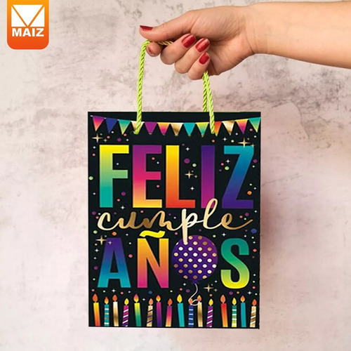 Bolsa Regalo Empaque Obsequio Fiesta Feliz Cumpleaños