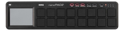 Korg Nanopad2-bk Controlador Usb Midi Slim Line Negro