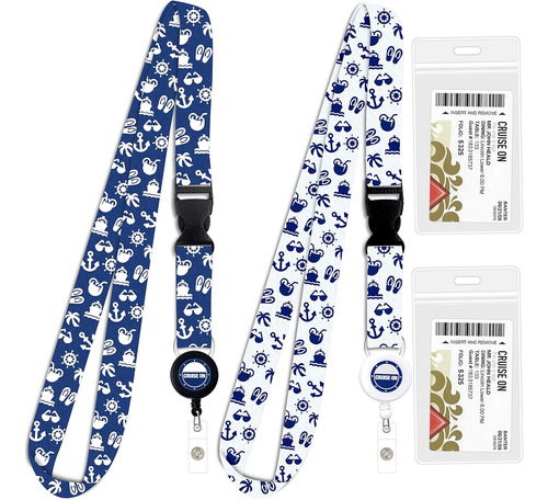 Cruise Lanyard For Ship Cards | 2 Pack With Id Holder, ...