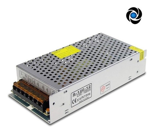 Imagen 4 de 6 de Fuente Switching 12v 10a 10amp Tira Leds Camara Cctv Seguridad Bornera Metalica
