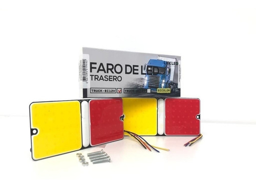 Imagen 1 de 7 de Faro Trasero Led Camion Acoplado Trailer Carro Bicolor 12v