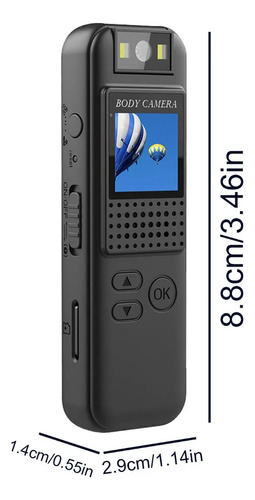 Grabadora Corporal 1080p Hd Antivibración Con Clip B