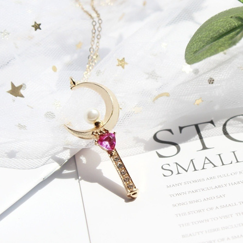 De Collar Sailor Moon Stick Baculo Anime Cosplay Luna Serena