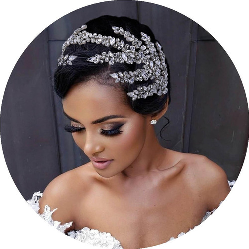 Diadema De Boda Con Diamantes De Imitación Plateada Para