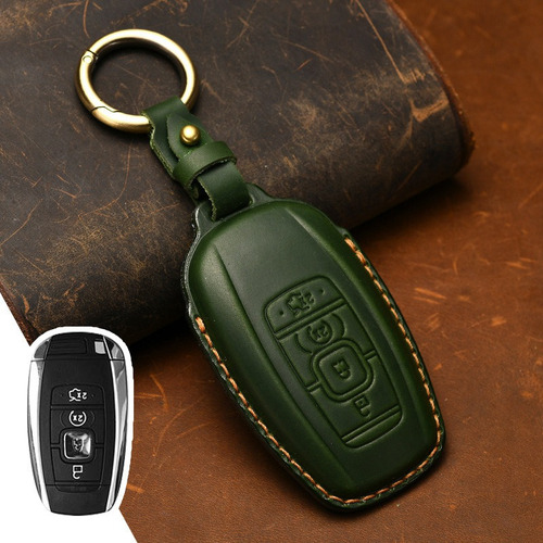 Funda De Cuero For Llave De Coche C 4 Btn Verde