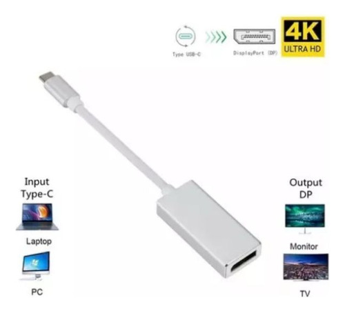 Cabo Adaptador Usb-c Para Displayport Dp