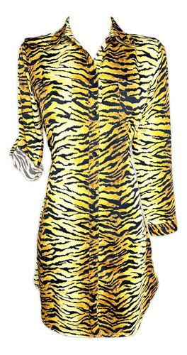 Blusón/vestido Animal Print, Colores, No Se Plancha