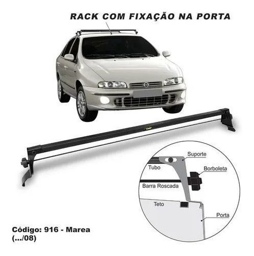 Imagem 1 de 3 de Rack De Teto Bagageiro Fiat Marea Até 2008 - 916