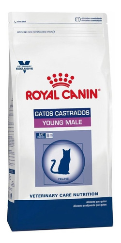 Alimento Royal Canin Veterinary Care Nutrition Feline Gatos Castrados Young Male sabor mix en bolsa de 1.5kg