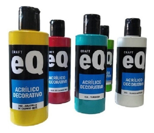 Acrilico Decorativo EQ 150 CC X 6 Colores a Eleccion Artistica Palermo Distribuidor Oficial