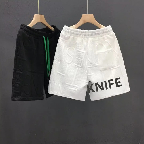 Pantalones Cortos Casuales De Verano A Rayas Para Hombre Con