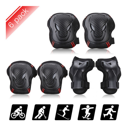 . Juego De 6 Rodilleras, Kit De Protectores, Rodilleras,