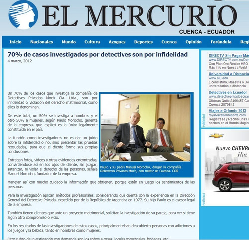Imagen 5 de 10 de Detectives Privados Ecuador Quito Guayaquil Cuenca