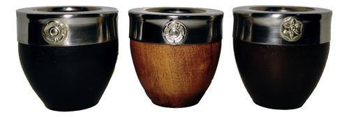 Mate Imperial Algarrobo Con Virola Acero Inoxidable Con Dije