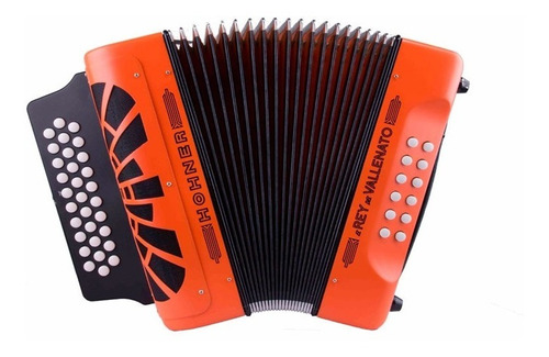 Ftm Acordeon A Botones Rey Hohner Vallenato Gcf Naranja