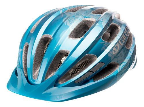 Casco Bicicleta Giro Vasona Talle Universal Color Celeste