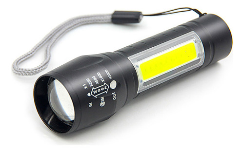 Mini Linterna Portátil Con Zoom Recargable Usb Cob