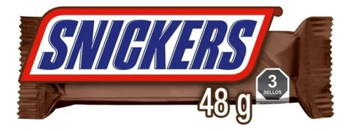 2 Pza Chocolate Snickers Con Leche Relleno De Caramelo 48 G