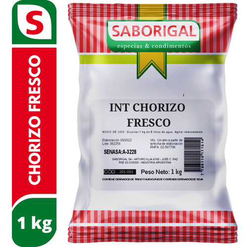 Condimento Integral Para Chorizo Fresco Saborigal X 1 Kilo