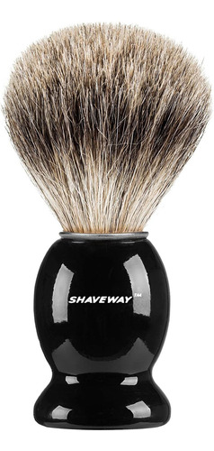 Brocha De Afeitar Shaveway 100% Pura De Tejon Diseñada Par