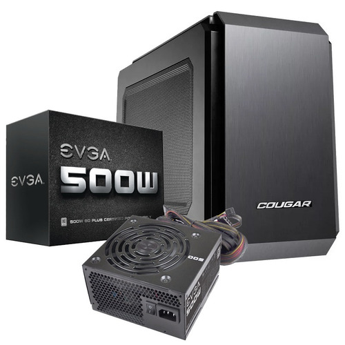 Combo 2 - Gabinete Cougar Qbx Mini Itx Fuente Evga 500w