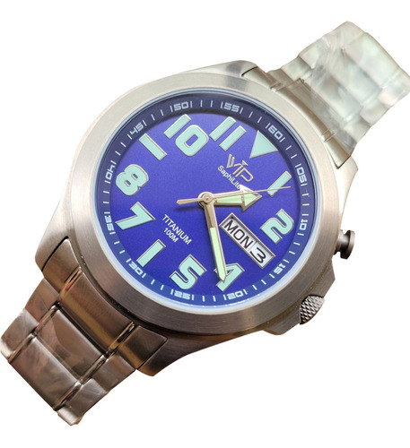 Relógio Masculino Em Titânio Vip Mh-63241