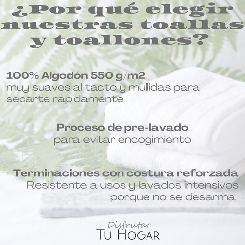 Imagen 3 de 7 de Toalla + Toallon Algodón 100% Juego Gold 550 G/m2 Oregon