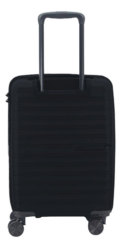Valija Carry On Unicross Para Viaje De Cabina Avión Equipaje De Mano Material Polipropileno Rígida Color Negro