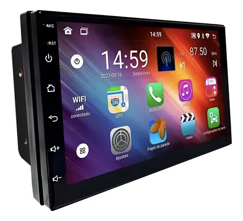 Central Multimídia Android 7 Polegadas 2 Din 32gb Carplay E