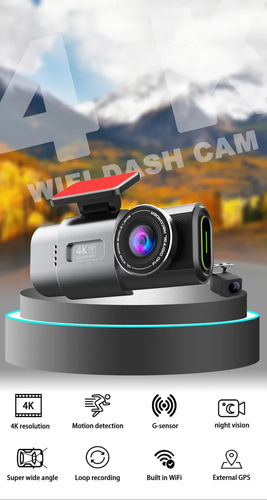 Dashcam Del Coche De 2 Lentes Wifi Gps 4k Dvr Barato
