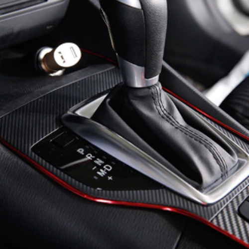 Imagen 4 de 10 de Tira Moldura Decorativa Auto Interior Rojo Metal + Espatula