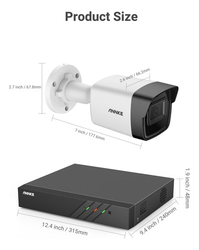 H500 Sistema De Seguridad Poe De 8 Canales Y 4 Cámaras, 6mp
