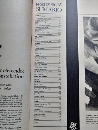 Imagem 3 de 6 de O Cruzeiro Nº 49. De 1963. Pelé. Indios. Sumario.