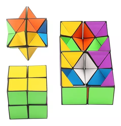 2 em 1 combo infinito cubo brinquedo transformando geométrico