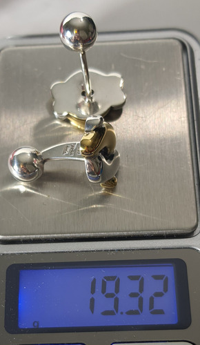 Originales Mancuernillas Tane Gemelos Plata 925 Vermeil Oro (Usado)