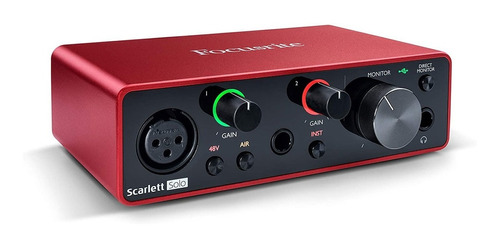 Placa De Sonido Focusrite Scarlett Solo 3g Usb Grabación 