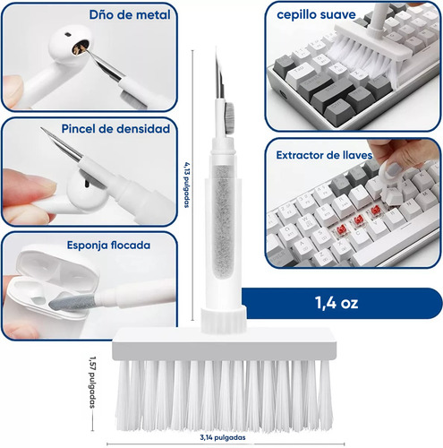 Dapon Kit De Cepillos Limpieza Para Teclado, Pc Y Audífonos