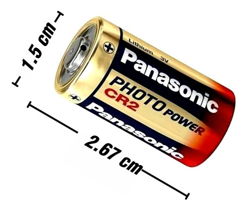 Cr2 Panasonic No Recargable Cr2 Litio 3v - 3 Piezas
