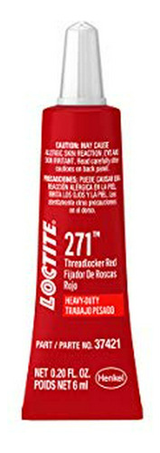 Loctite ******* Roscas 271 Del Tubo De Alta Resistencia, Roj