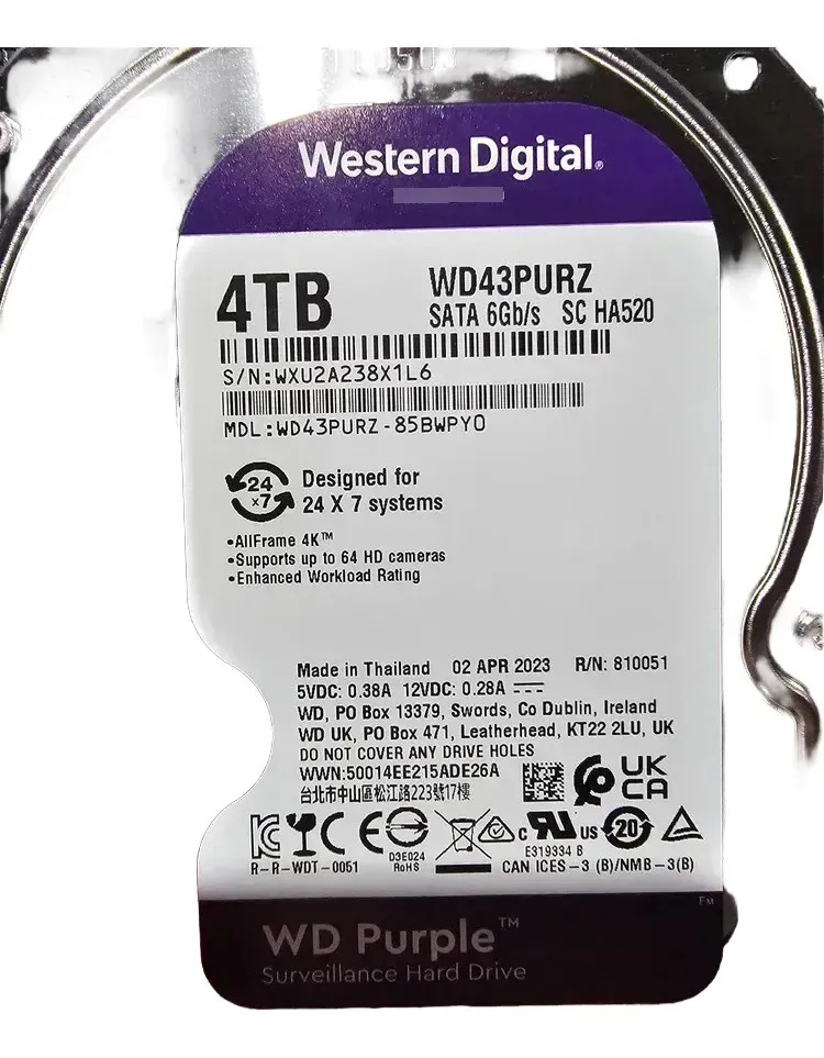 Disco Rígido Hd 4tb Sata Western Digital Purple | MercadoLivre