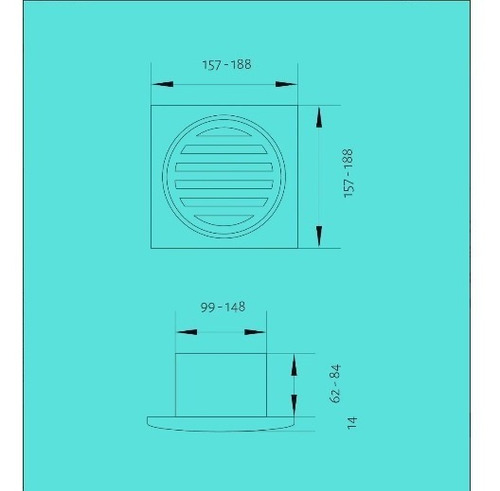 Imagen 2 de 4 de Extractor De Aire Para Baño Tst 4 Pulgadas Modelo Cp 4