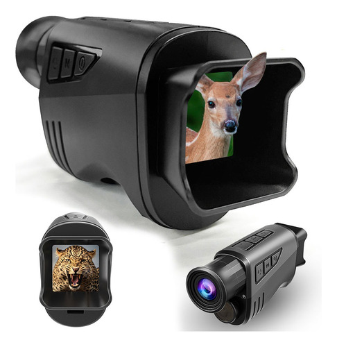 Monocular Visión Nocturna 16x Zoom Infrarrojo 300m, 1080p Hd Video/grabación, Caza Camping Vigilancia, Portátil 165g, Batería Recargable